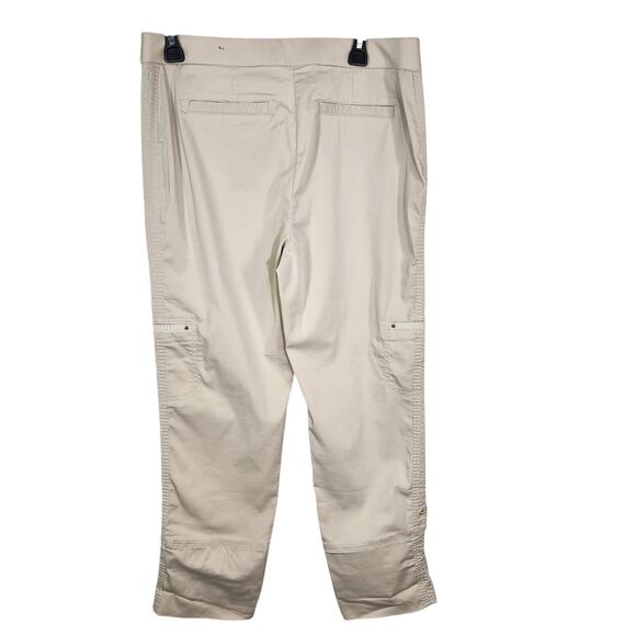 Chico's Crop Pants Women's Size .5 US Small 6 Ultimate Fit Luxe Twill Utility - Picture 3 of 11